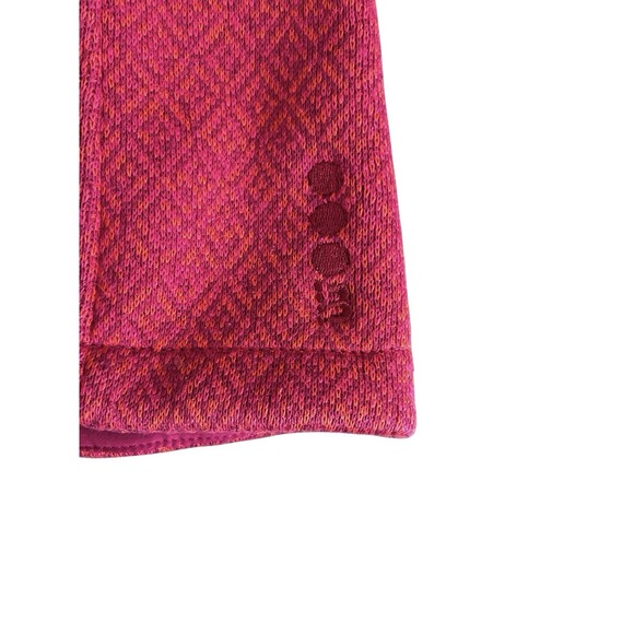 Bench Womens Fleece Lined Hoodie Full Zip Jacket Pink Red Pockets Large - Picture 12 of 16